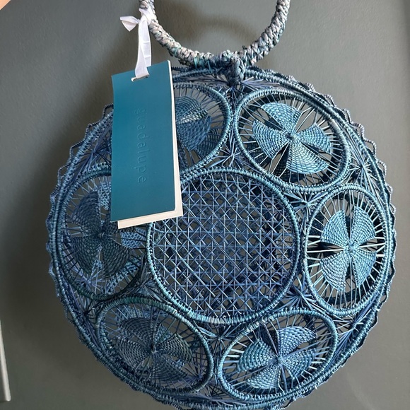 Guadalupe Design Handbags - NWT Blue Woven Clutch by Guadalupe Design